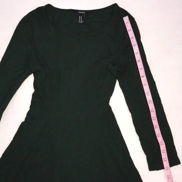 Forever 21 Green Flowy Back Tie Dress - Picture 5 of 7